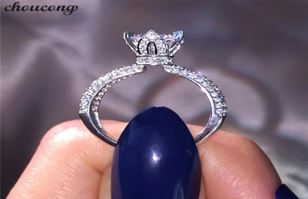 

choucong handmade promise crown ring 925 sterling silver diamond cz engagement wedding band rings for women men jewelry6549582, Slivery;golden