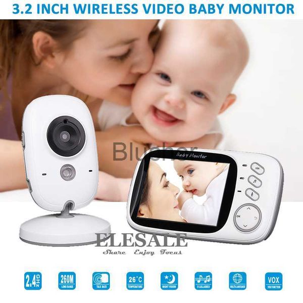 

other new 32" video baby monitor wireless camera 2 way audio intercom night vision temperature monitor music for baby care x0731, Silver