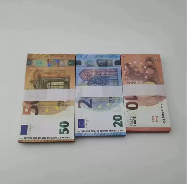 

party supplies fake money banknote 10 20 50 100 200 500 euros realistic toy bar props copy currency movie money faux-billets 100pcs/pack, Silver