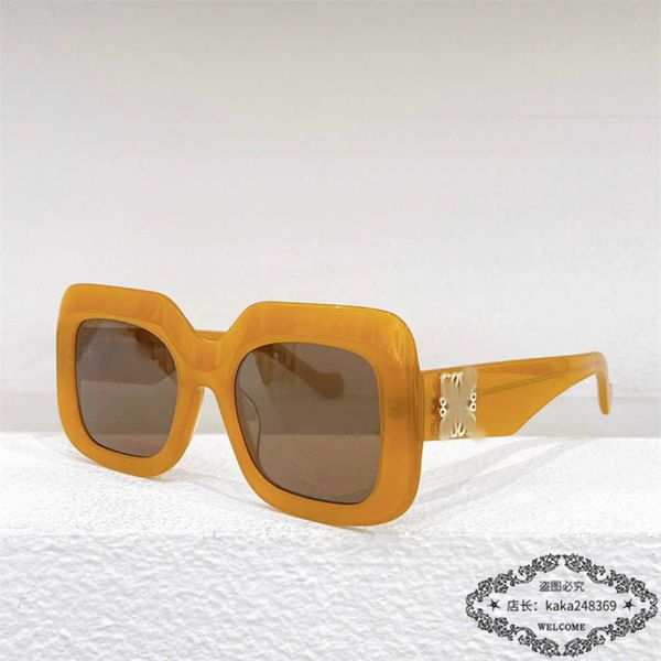 

2023 new luxury designer sunglasses luo yijiafeng female star same style box sunglasses male fashion lw40035, White;black