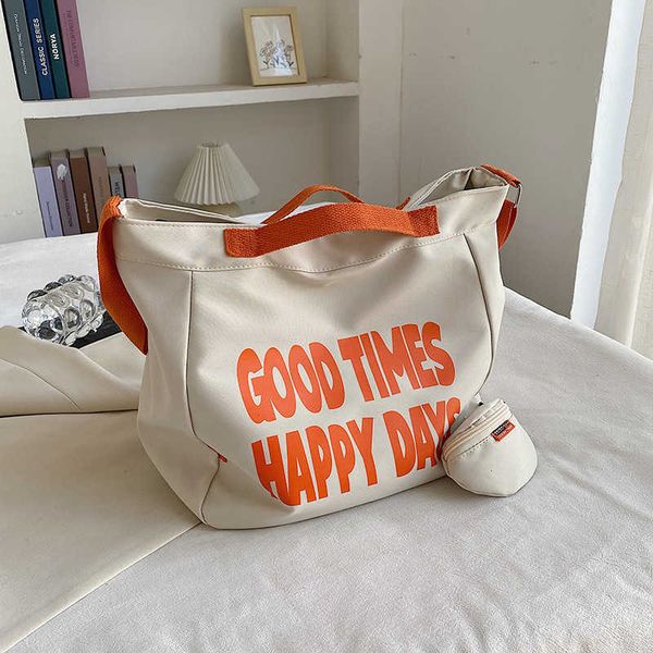 

summer new simple tote tote bag crossbody canvas bag 0802