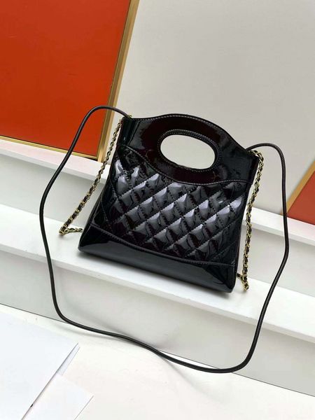 

patent leather bag messenger bag chain bag fashion bag
