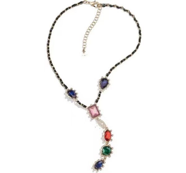 

exquisite necklace women's necklace gold chain luxury jewelry channel adjustable fashion wedding party accessories gift ccity packaging, Silver