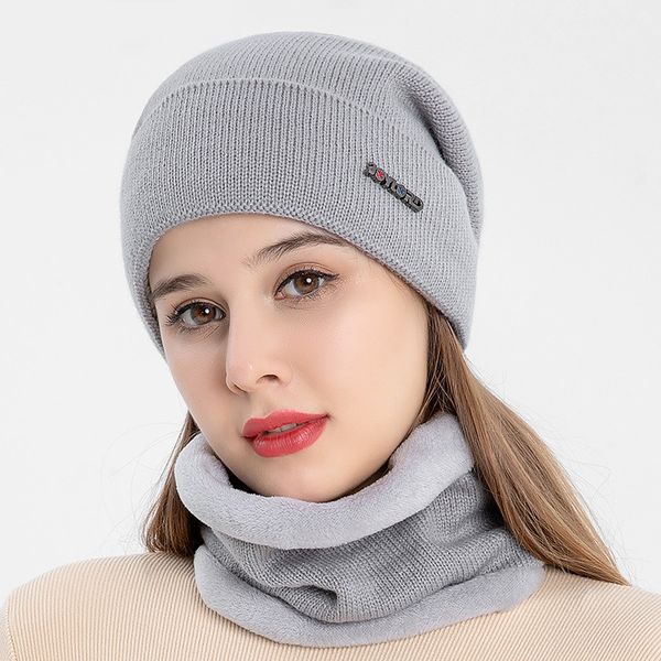 

fashion designer jewelry velvet insulated knitted wool hat, hat, glove, and scarf versatile scarf, hat & glove sets wholesale dmz42, Blue;gray