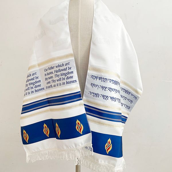 

scarves lord prayer head holy spirit tongues of fire scarf 160x38cm 63 x 15 inches 230801, Blue;gray