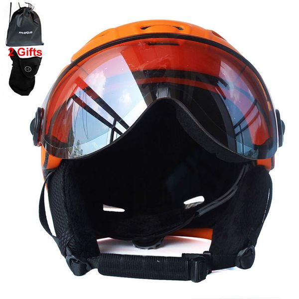 

protective gear moon professional halfcovered ski helmet integrallymolded sports man women snow skiing snowboard helmets with goggles cover