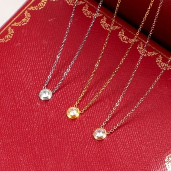 

luxury designer single drill necklace elegant gold and silver plaid with diamonds fashion women's screwdriver necklace wedding party sp, Golden;silver