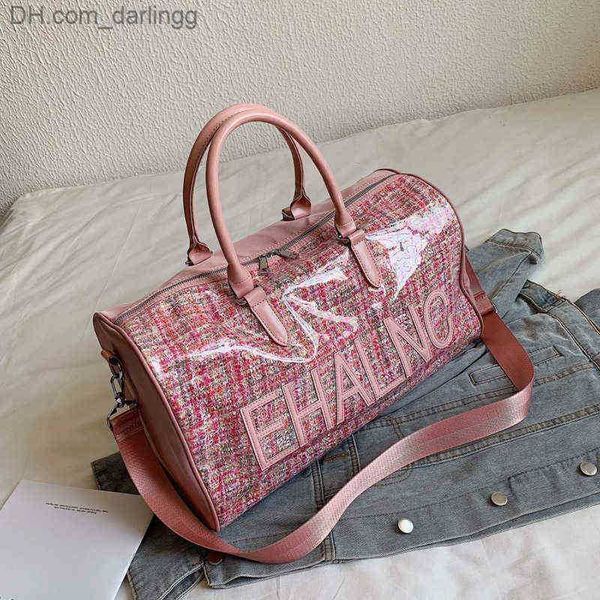 

outdoor bags duffle bags travel bag women's one shoulder swimming yoga fitness bag large capacity diagonal cross men's handbag z23