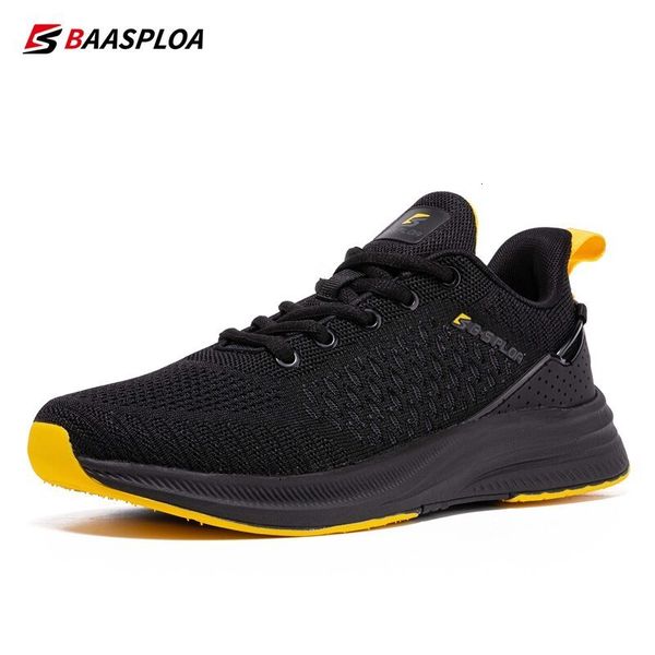 

dress shoes baasploa men running shoes lightweight sport shoes mesh breathable casual sneakers non-slip outdoor for men arrival 230801, Black