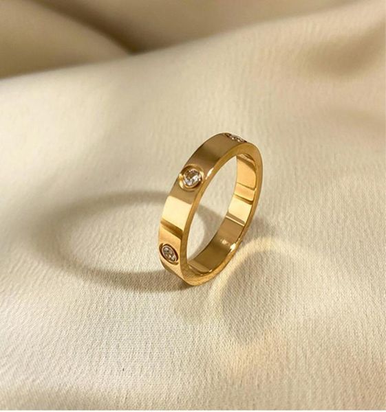 

2022 mens designer ring with diamond fashion women love mexican gift party engagement stainless steel white zircon lovers friendsh5935656, Silver