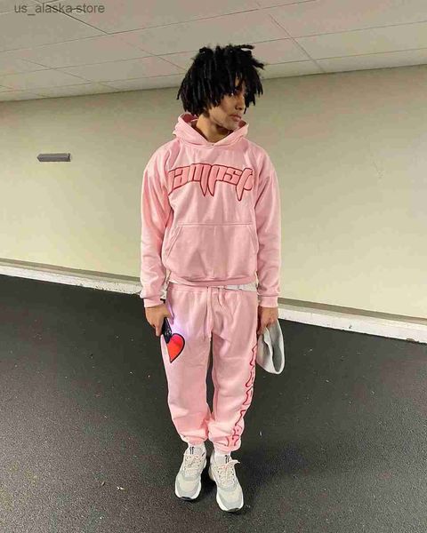 

men's hoodies sweatshirts letter printed women outerwear oversize loose women y2k american pullovers women sprin autumn atreetwear t23, Black