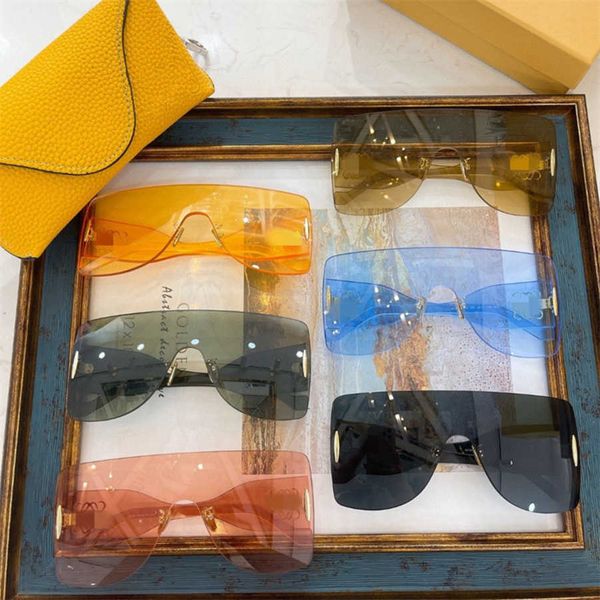 

2023 new luxury designer luo yijia one-piece box goggles net red ins the same all-in-one mirror lw sunglasses, White;black