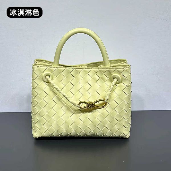 

cowhide designer andiamo bag botegas same small design woven handbag metal rope buckle tote one shoulder crossbody women's kuoi
