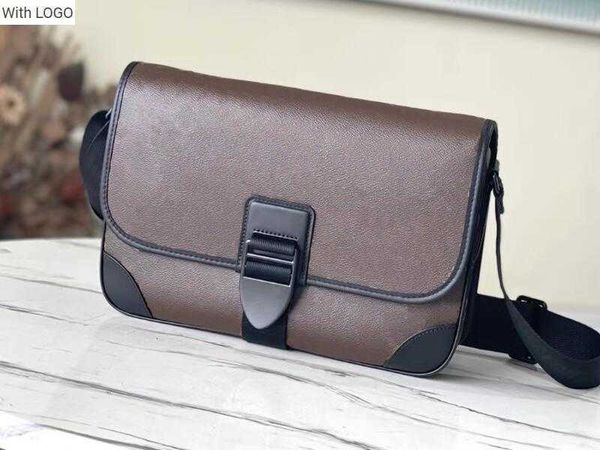 

2023 new 9a bag bags m46328 35cm archy messenger mm handbag momogran macassar canvas purse for women dust bag, Black