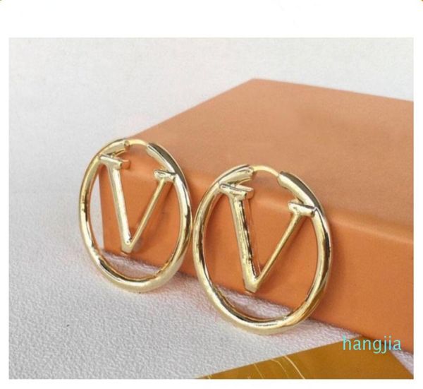 

2021 designer earrings fashion gold hoop earrings for lady women party earring new wedding lovers gift engagement jewelry for 7246075, Golden;silver