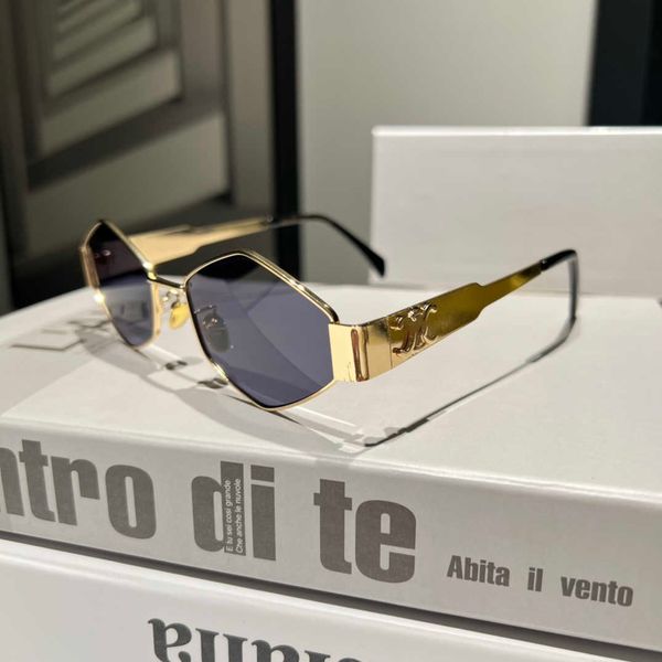 

designer triomphe sunglasses ce arch small men's women's cyber red personalized fashion frame black 2023, White;black