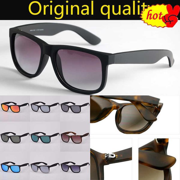 

fashion 55mm justin 4165 polarized sunglasses men women sunglasses nylon frame sun glasses with accessories, White;black