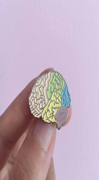 

50pcs enamel pins medical anatomy lapel pin badge stroke neurology brooches for doctors and nurses or parkinson depression brain406381688, Gray