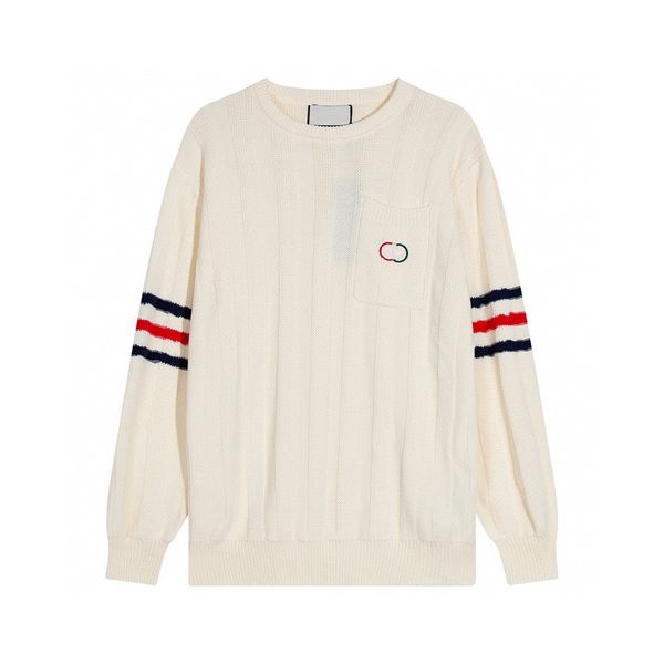 

men women sweaters designer sweaters retro classic fashion cardigan sweatshirts men sweater letter embroidery round neck comfortable jumper, White;black