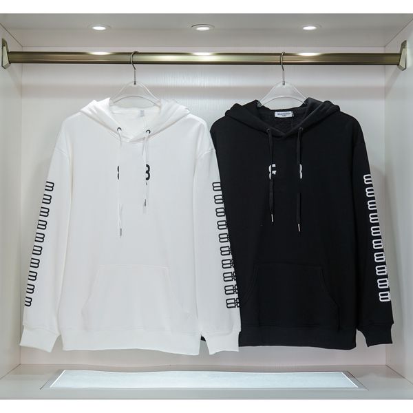 

autumn and winter new men's and women's sweater classic logo design luxury double b hoodie, Black