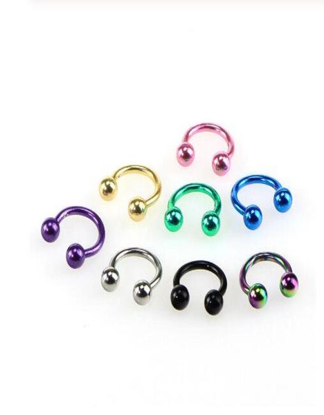 

colorful steel horseshoe nose septum rings ear rings body piercing nariz jewelry piercng gd1412134872, Silver