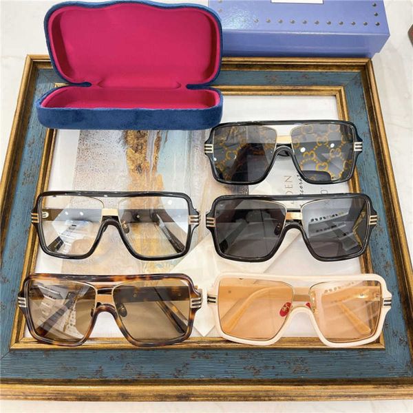 

2023 new luxury designer g family's new show wang feifei and wu lei's same square fashion style gg0900s sunglasses, White;black