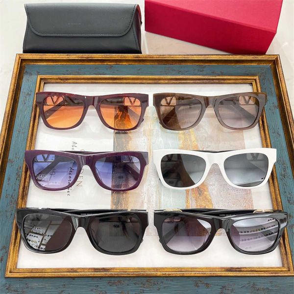 

2023 new luxury designer new warren inn net red same sunglasses men personality fashion sunglasses women va4088, White;black
