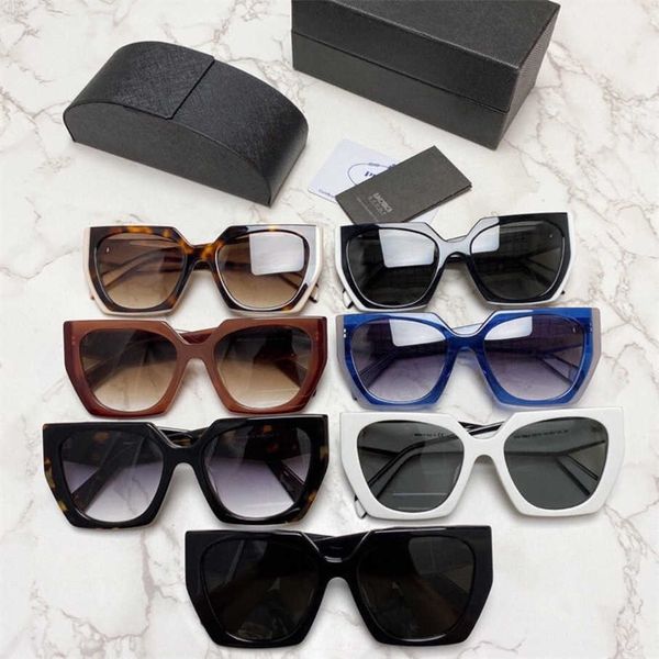 

new luxury designer pjia 2023 new sunglasses women's net red same style personality plate face small sunglasses spr15w, White;black