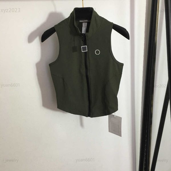 

designer women clothing solid color vest stand collar sweatert size s- fashion sleeveless zipper coat luxurious july28, Black;white
