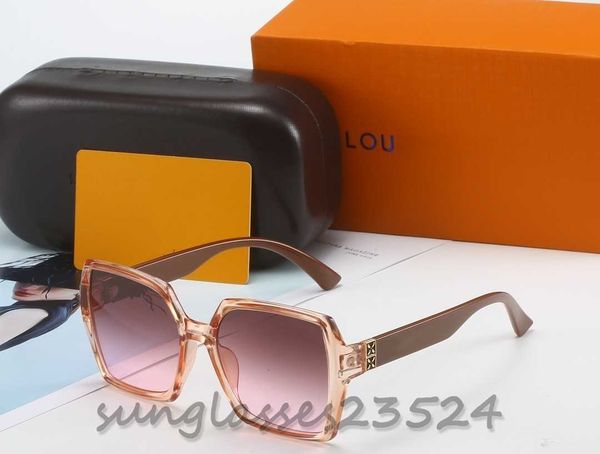 

2023 flower lens sunglasses with letter designer brand sun glasses women men traveling sunglass black grey beach 9465, White;black