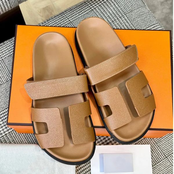 

designer slippers suede leather comfortable classic flat women sandals slippers men slippers platform flip flops summer flats casual beach s, Black