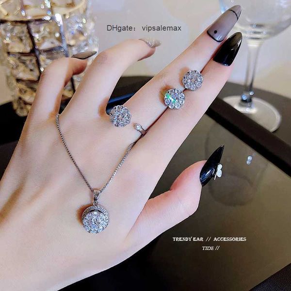 

carlidana luxury full zircon rotatable fidget ring anti anxiety stress relieve earrings spinning stainless steel jewelry fashion, Silver
