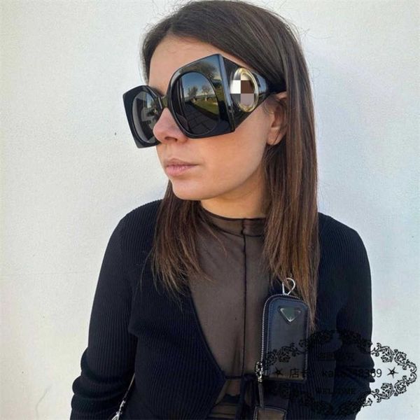 

2023 new luxury designer g jiafeng big square ins popular online star same type of plate sunglasses gg1254, White;black