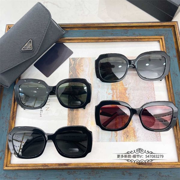 

new luxury designer 2023 new p family irregular women's ins net red same style personalized color matching sunglasses 16w, White;black