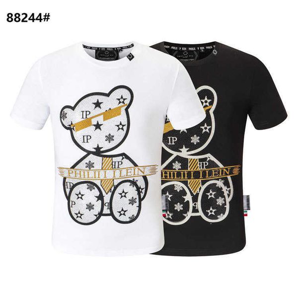 

t-shirt designer skull pictures summer men's high-end t-shirtswyf, White;black