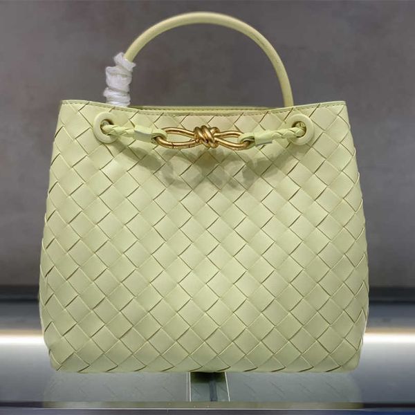 

women's designer andiamo 2023 bag botegas new underarm knitted versatile fashion cowhide tote large capacity one shoulder handbag isnd