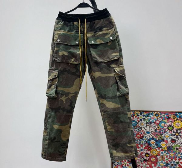 

rhhuud eight pocket panelled cargo pants man woman fashion highstreet hip hop fzkz3005090114, Black