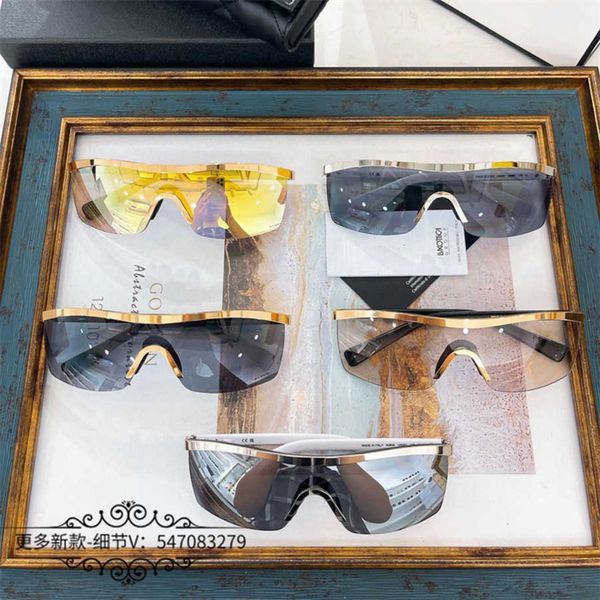 

2023 new luxury designer sunglasses ins the same personalized eye protection one-piece sunglasses ch0608, White;black