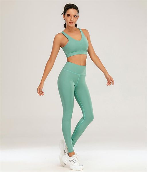 

ll womens vest yoga outfits summer bra high waist trousers exercise pants fitness wear girls running elastic long pants sportswear breathab