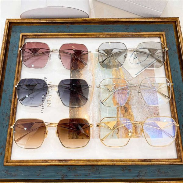 

2023 luxury designer sunglasses new p family box personalized triangle mirror leg fashion network red same sunglasses sp28y, White;black