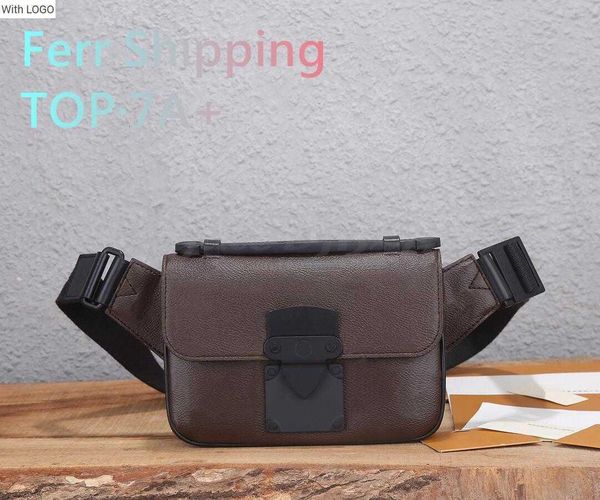 

2023 new 9a bag designer luxury mens bag s lock sling casual fashion pocket purse leather wallet m45807 handbags shoulder bag messenger bag, Black