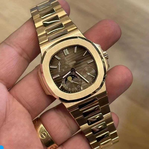 

diamond p classical a sport t luxury e elegant k 40mm super thin wrist watches 5712 5724 3k zf cal.240 iced out watch for men & women pjh0 5, Slivery;brown