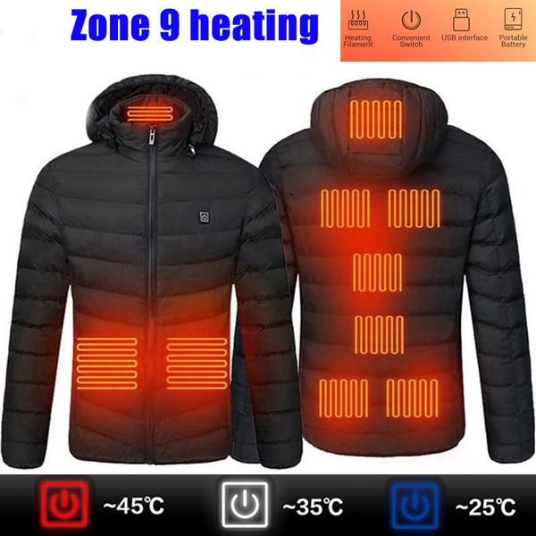 

men's jackets man winter heated jacket women's warm vest usb heater men's autumn heating jacket heated vests coat hunting hik, Black;brown