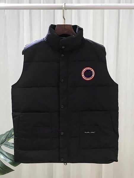 

canadas gooses down vest designer mens waistcoat winter vests couple bodywarmer womens jacket sleeveless outdoor warm thick outwea mosq, Black;white