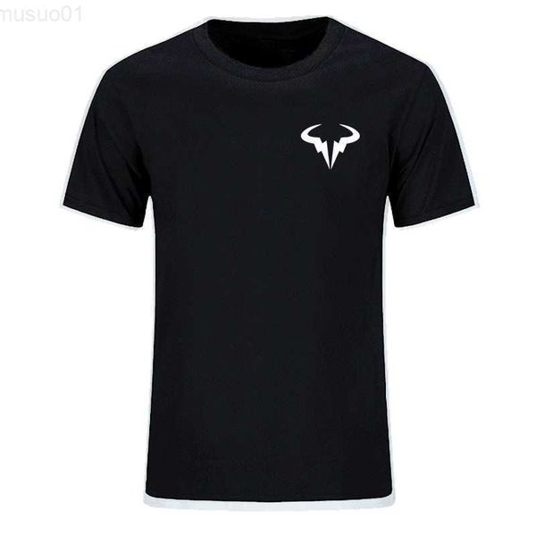 

men's t-shirts new popular rafael nadal tennis player men's black short sleeved cotton t-shirt men's o-neck t-shirt t-shirt, White;black