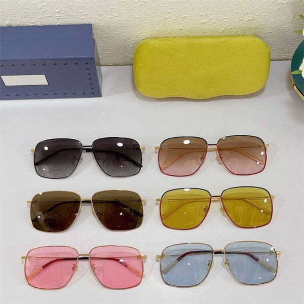 

new luxury designer 2023 new g family female fashion personality box ni ins same sunglasses gg0394s, White;black