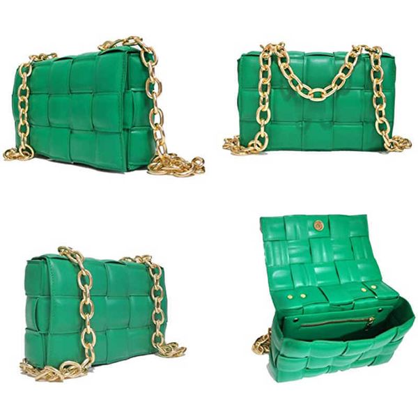 

designer bag venetas woven chain green large capacity shoulder crossbody fashion small botte cassette bag 2004