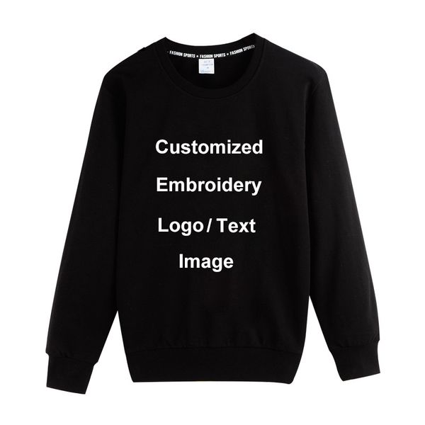 

mens hoodies sweatshirts custom embroidery solid autumn winter warm fleece sweatshirt men male brand hip hop pullover 230731, Black