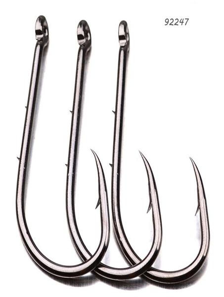 

12 sizes 660 92247 baitholder single hook high carbon steel barbed hooks asian carp fishing gear 200 pieces lot fh43679047