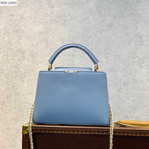 

2023 new 9a l bag level replication designer tote bag 27cm capucines bb genuine leather shoulder handbags m20513 wl182, Black